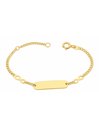 Pulsera Esclava infantil infinitos - Oro Amarillo 18K