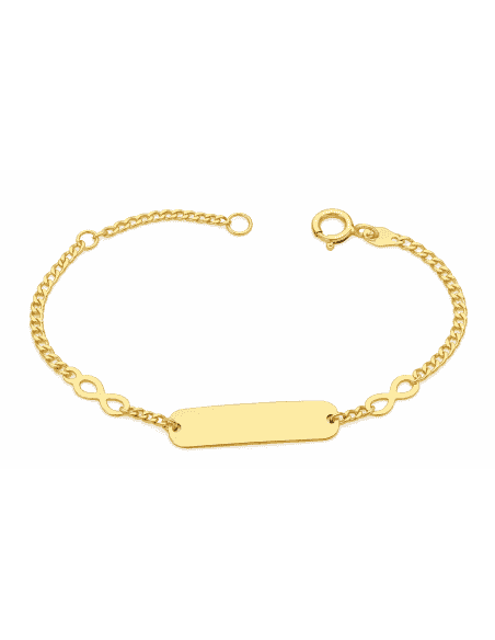 Pulsera Esclava infantil infinitos - Oro Amarillo 18K