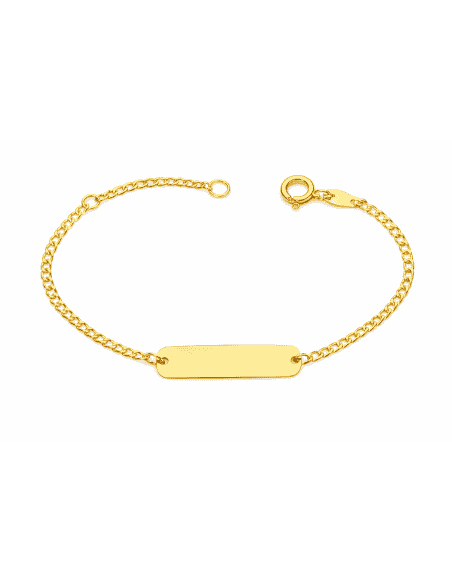 Pulsera Esclava infantil cadena barbada - Oro Amarillo 18K
