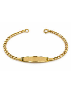 Pulsera Esclava infantil con cadena Barbada - Oro Amarillo 18K