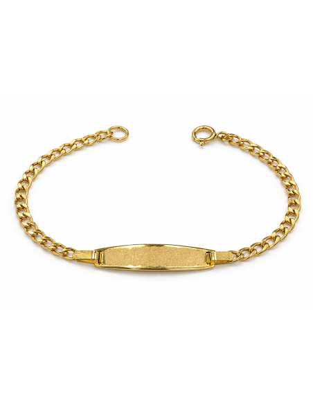 Pulsera Esclava infantil con cadena Barbada - Oro Amarillo 18K