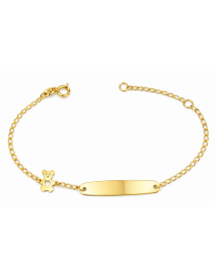Pulsera Esclava infantil corazón calado - Oro Amarillo 18K