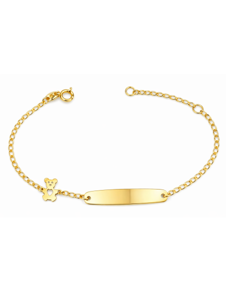Pulsera Esclava infantil corazón calado - Oro Amarillo 18K