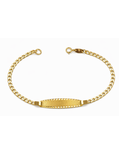 Pulsera Esclava infantil eslabón barbado  - Oro Amarillo 18K