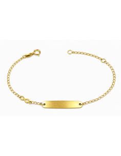 Pulsera Esclava infantil eslabón Barbado  - Oro Amarillo 18K