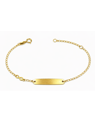 Pulsera Esclava infantil eslabón Barbado  - Oro Amarillo 18K