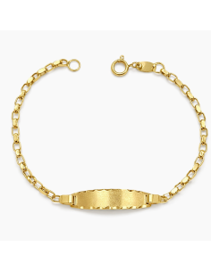 Pulsera esclava infantil eslabon alargado - Oro Amarillo 18K