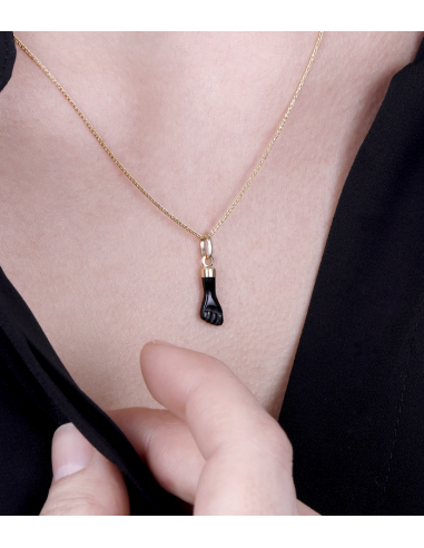 Colgante Puño negro - Oro Amarillo 18k