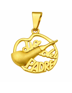 Colgante Pipa de fumar " Dia del padre"  - Oro Amarillo 18K