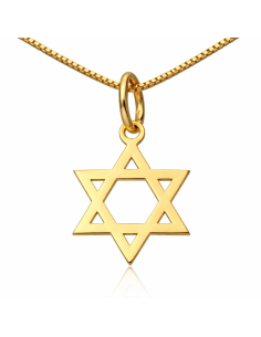 Colgante Estrella de David  - Oro Amarillo 18K