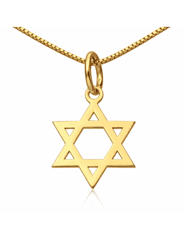 Colgante Estrella de David de Oro - Oro Amarillo 18K