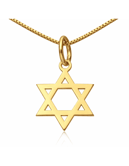 Colgante Estrella de David de Oro - Oro Amarillo 18K