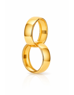 Colgante Alianzas Lisas Entrelazadas  - Oro Amarillo 18K