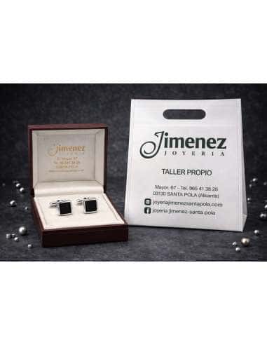 Gemelos Ovalados en Oro con Grabado en Altorrelieve - Oro Amarillo 18K