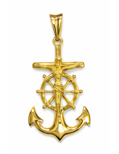 Colgante Cruz del Mar de Oro - Oro Amarillo 18K