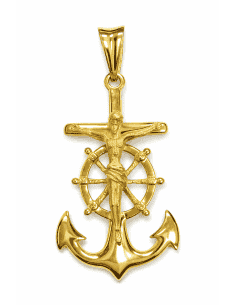 Colgante Cruz del Mar de Oro - Oro Amarillo 18K