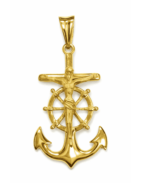 Colgante Cruz del Mar de Oro - Oro Amarillo 18K