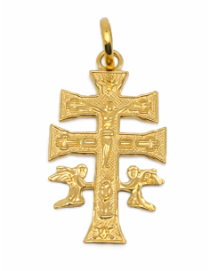 Colgante Cruz Caravaca - Oro Amarillo 18K