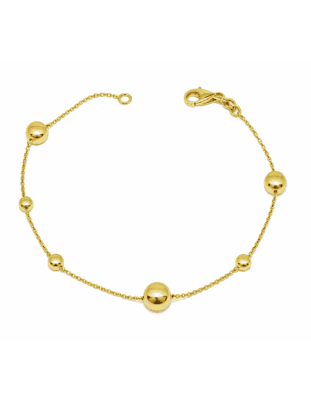 Pulsera para Mujer con 6 Pepitas - Oro amarillo 18K