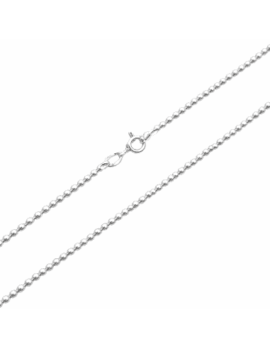 Cadena de bolitas Oro Blanco - Oro Blanco de 18k