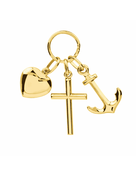 Colgante "Tres  Virtudes" de oro - Oro Amarillo 18k