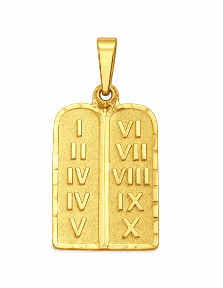 Colgante Tablas de los Mandamientos - Oro Amarillo 18K