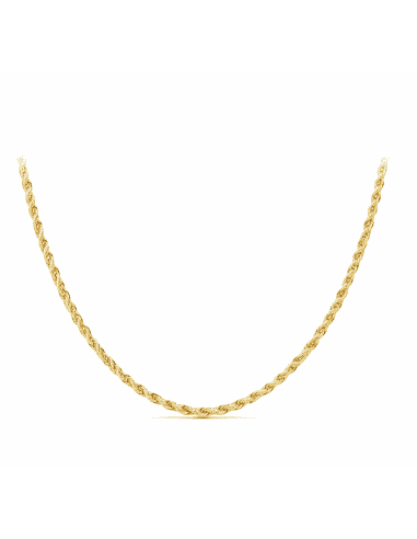 Cadena de Oro trenzada o Cordón Salomónico Unisex  - Oro Amarillo 18K