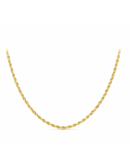 Cadena de Oro trenzada o Cordón Salomónico Unisex  - Oro Amarillo 18K