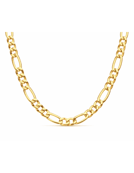 Cadena Caballero eslabón 3x1 o Figueroa - Oro Amarillo 18k