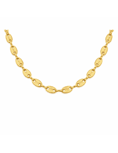 Cadena para Caballero Eslabón Calabrote Plano - Oro amarillo 18K
