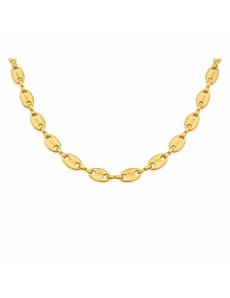 Cadena para Caballero Eslabón Calabrote Plano - Oro amarillo 18K