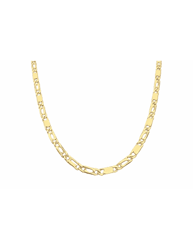 Cadena Caballero Ojo de Perdiz 1x1 - Oro Amarillo 18k