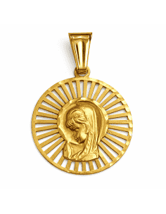 Medalla  Virgen Niña - Oro Amarillo 18k