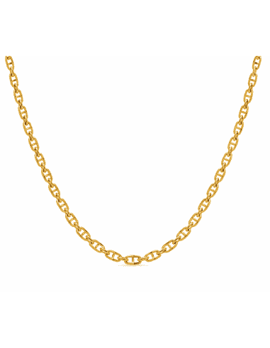 Cadena para Caballero Eslabón Ancla forzada - Oro amarillo 18K