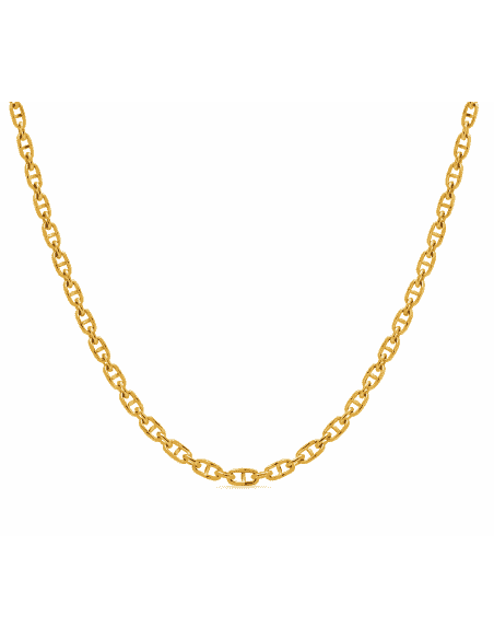 Cadena para Caballero Eslabón Ancla forzada - Oro amarillo 18K