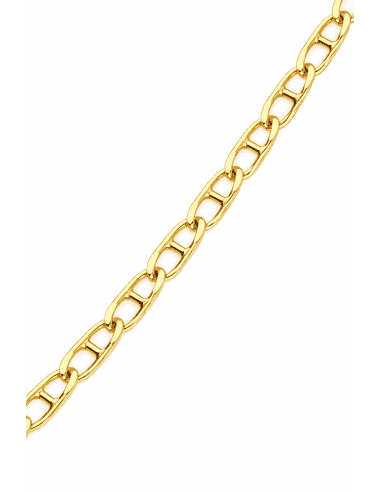 Cadena para Caballero Eslabón forzado Ancla - Oro amarillo 18K