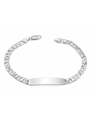 Pulsera esclava en plata de ley con eslabones calados  - Plata 925