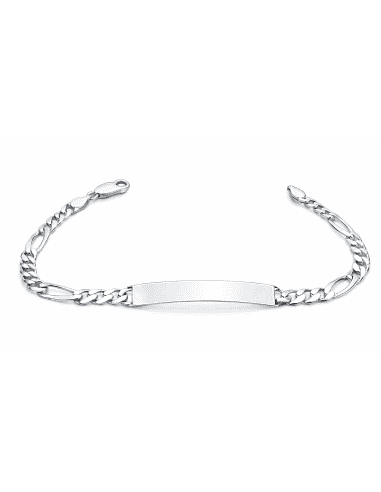 Pulsera esclava con eslabones angulados - Plata de ley