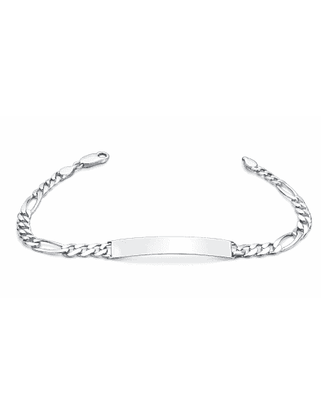 Pulsera esclava con eslabones angulados - Plata de ley