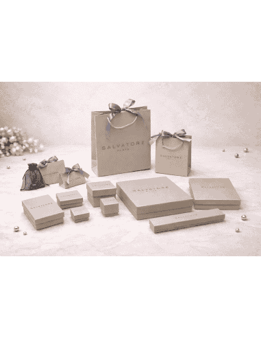Pendientes para Mujer de Plata Rodio Rectangular Liso - Salvatore 268A0005