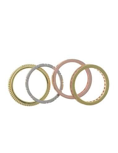 Anillo de Plata Chapado Rosa, Dorado y Rodio con Circonitas - Salvatore 211S0115/14