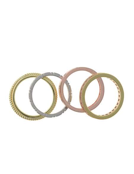 Anillo de Plata Chapado Rosa, Dorado y Rodio con Circonitas - Salvatore 211S0115/14