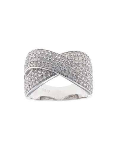 Anillo para Mujer de Plata Rodio con Forma de Pera y Circonitas Blancas  - Salvatore 112S0318/18