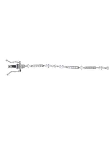 Pulsera para Mujer de plata con circonitas -Salvatore 136P0228