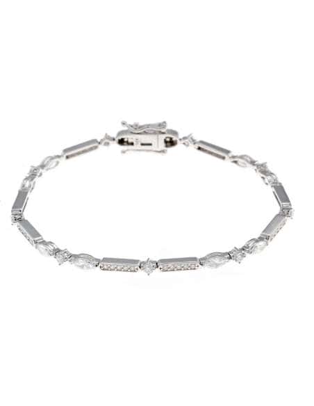 Pulsera para Mujer de plata con circonitas -Salvatore 136P0228