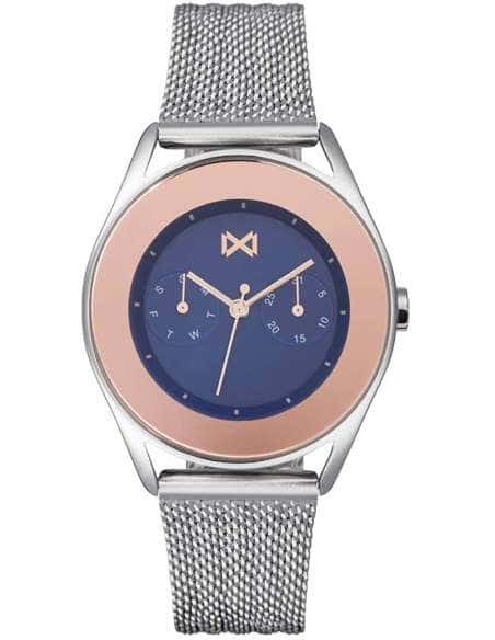 Reloj para Mujer de Acero con Correa de Malla y Esfera Bicolor Azul y Rosa - Mark Maddox MM7129-36