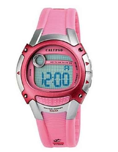 Reloj para Niña Digital Rosa y Plateado 50M - Calypso K5313/6
