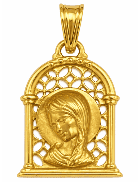 Medalla Virgen Niña - Oro Amarillo 18K