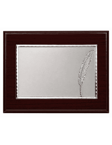 Placa Homenaje Plata Bilaminada Pluma - P2027-1 (Grabado incluido)