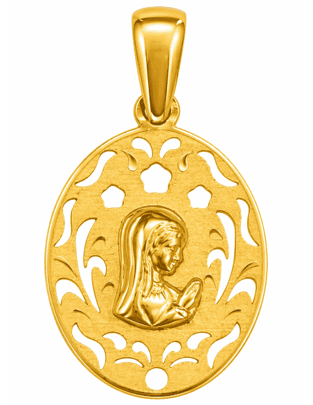 Medalla Virgen Niña - Oro Amarillo 18K
